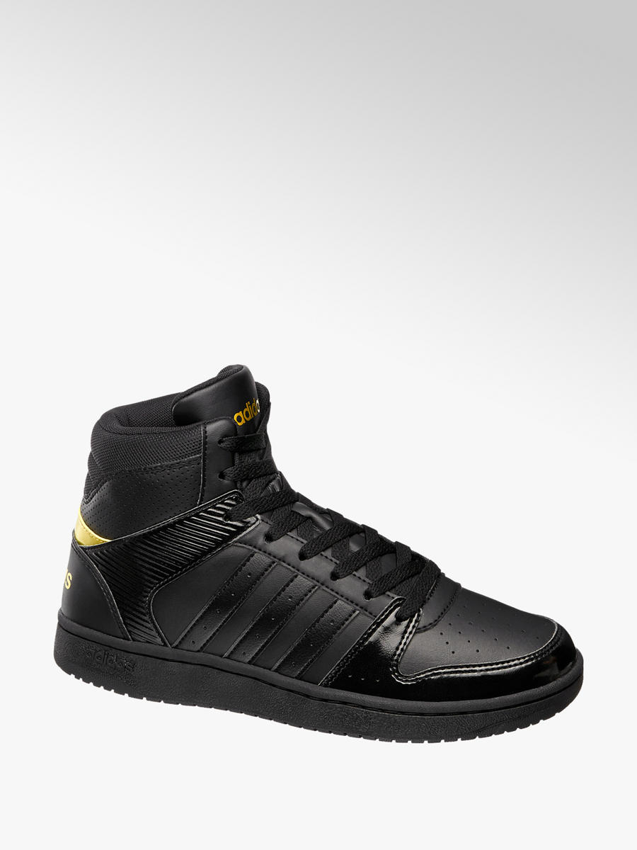 Mid Cut VS HOOPSTER MID W von adidas neo label in schwarz Mid Cut VS HOOPSTER MID W von adidas neo label in schwarz
